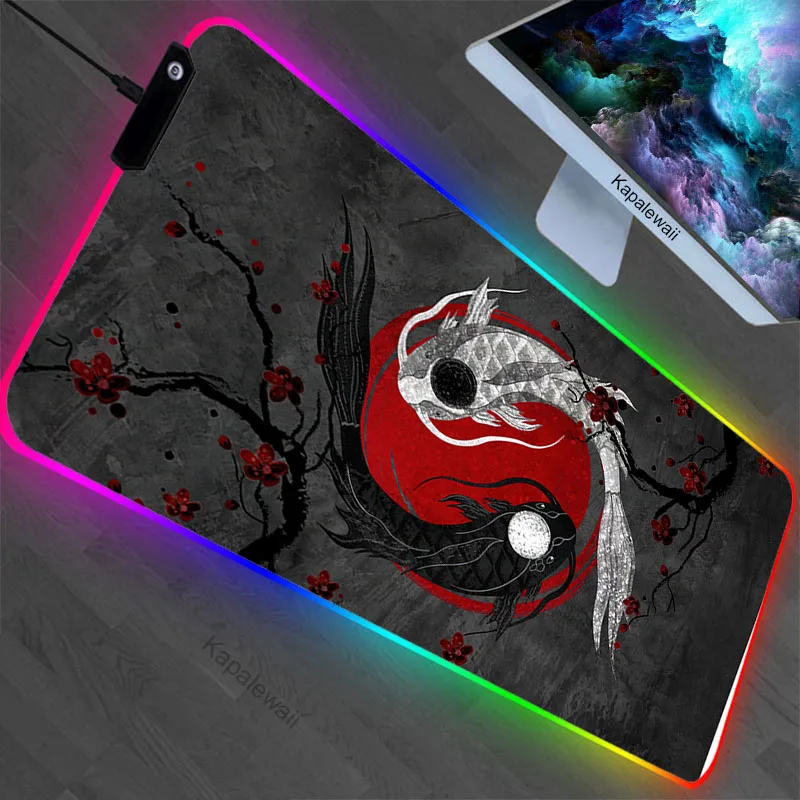 Redragon ӿ RGB 콺 е, ̸ 900x400  å Ʈ Ʈ, ǻ LED ī, Ped XXL ũž е ȣ