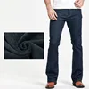 Mens Winter Stretch Denim Jeans Thicken Warm Pants Slim Slightly Flare Trousers Boot Cut Fit Polar Fleece Jeans 5