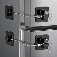 Serrure de porte de réfrigérateur, serrure de porte de réfrigérateur à l'épreuve des enfants pour congélateur de cuisine, armoires et tiroirs, friteuse à air de four à air, placards 1