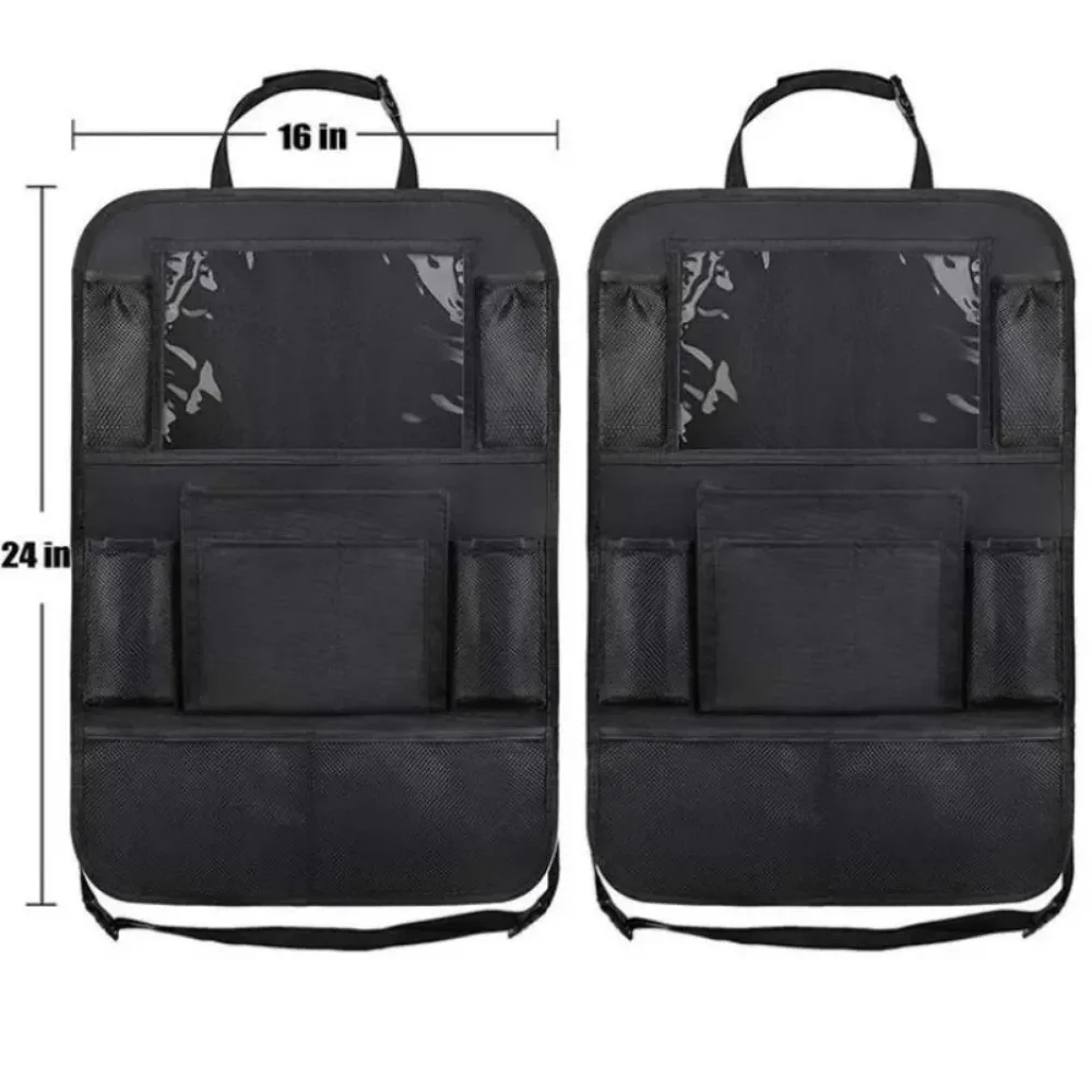 Car Seat Back Organizer 9 Storage Pockets Touch Screen Tablet Holder Protector Kids Children Car Accessories