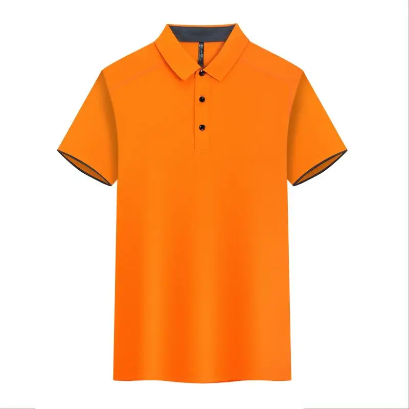

Рубашка-поло с индивидуальным логотипом, Мужская Летняя мужская рубашка-поло с коротким рукавом, деловая одежда, роскошная мужская футболка с принтом логотипа