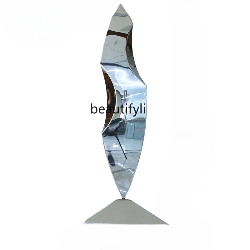 

Hotel Lobby Stainless Steel Sculpture Sales Office Decoration Simple Modern Abstract Living Room Hallway Large Floor Ornaments