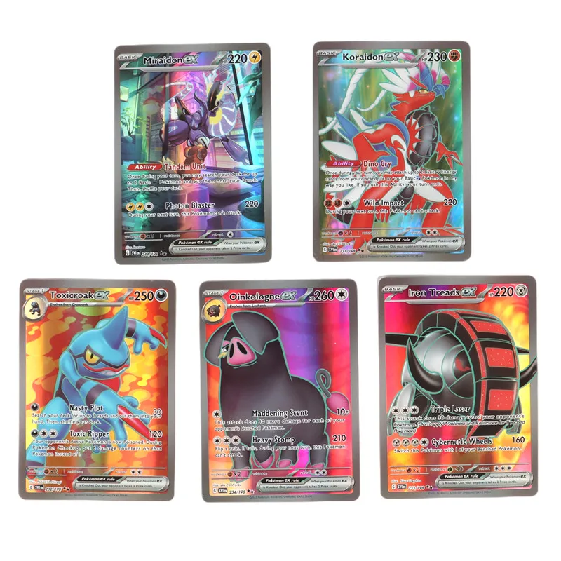 NEW Pokemon Cards English Version Holographic Miraidon EX Arceus