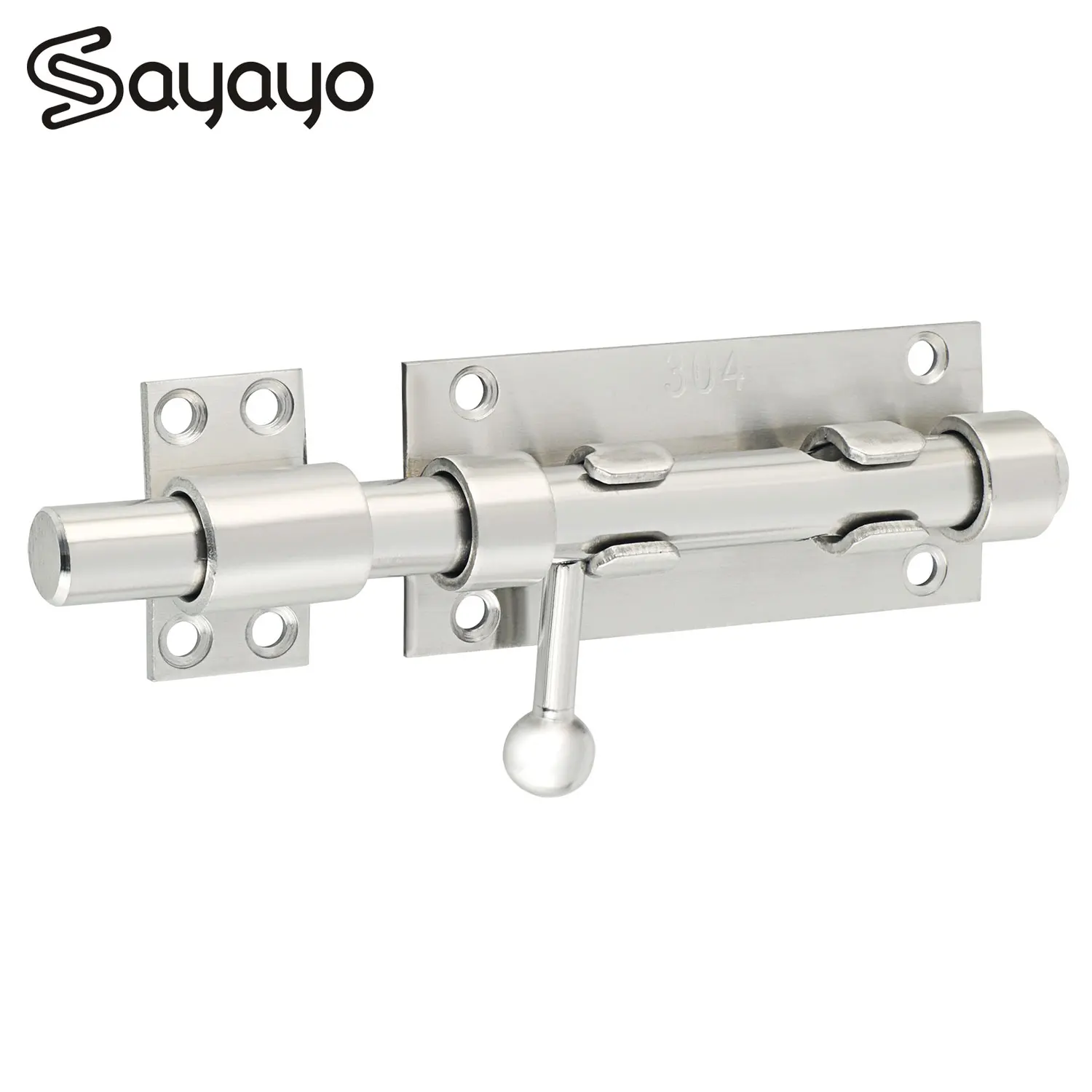 

Sayayo Gate Latch Bolt Lock, Gate Locks for Wooden Gates Garden Shed Locks,6-Inch Stainless Steel Latch Lock Brushed Hardware