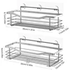 2 Pcs Rustproof Stainless Steel Bathroom Organizer with 5 Hooks,Large Capacity,No Drilling,Suitable for Bathroom Storage 2