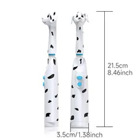 Children's Electric toothbrush kids baby spotted dog features dust cover cartoon type children round head battery 6