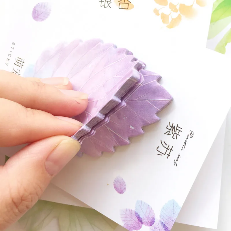 30 Pcs Leaf Sticky notes Planner to do list Planner Take notes messages memo pad Stationery office supplies 2