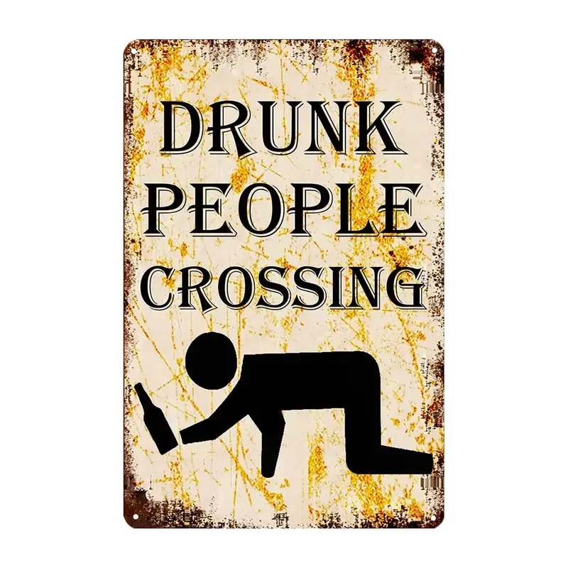 1 шт., забавный металлический жестяной знак «пьяные люди» (12 дюймов x 8 дюймов), необычный женский декор, домашний декор, декор для комнаты, Настенный декор,