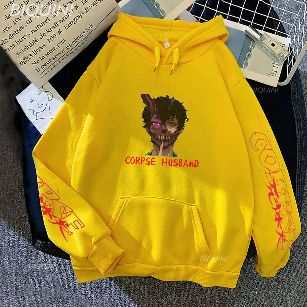 Corpse Husband Hoodie Miss You Print Merch Sweatshirt Long Sleeve Punk Clothes Male Unisex Loose Streetwear Men Hoody Tracksuit 5
