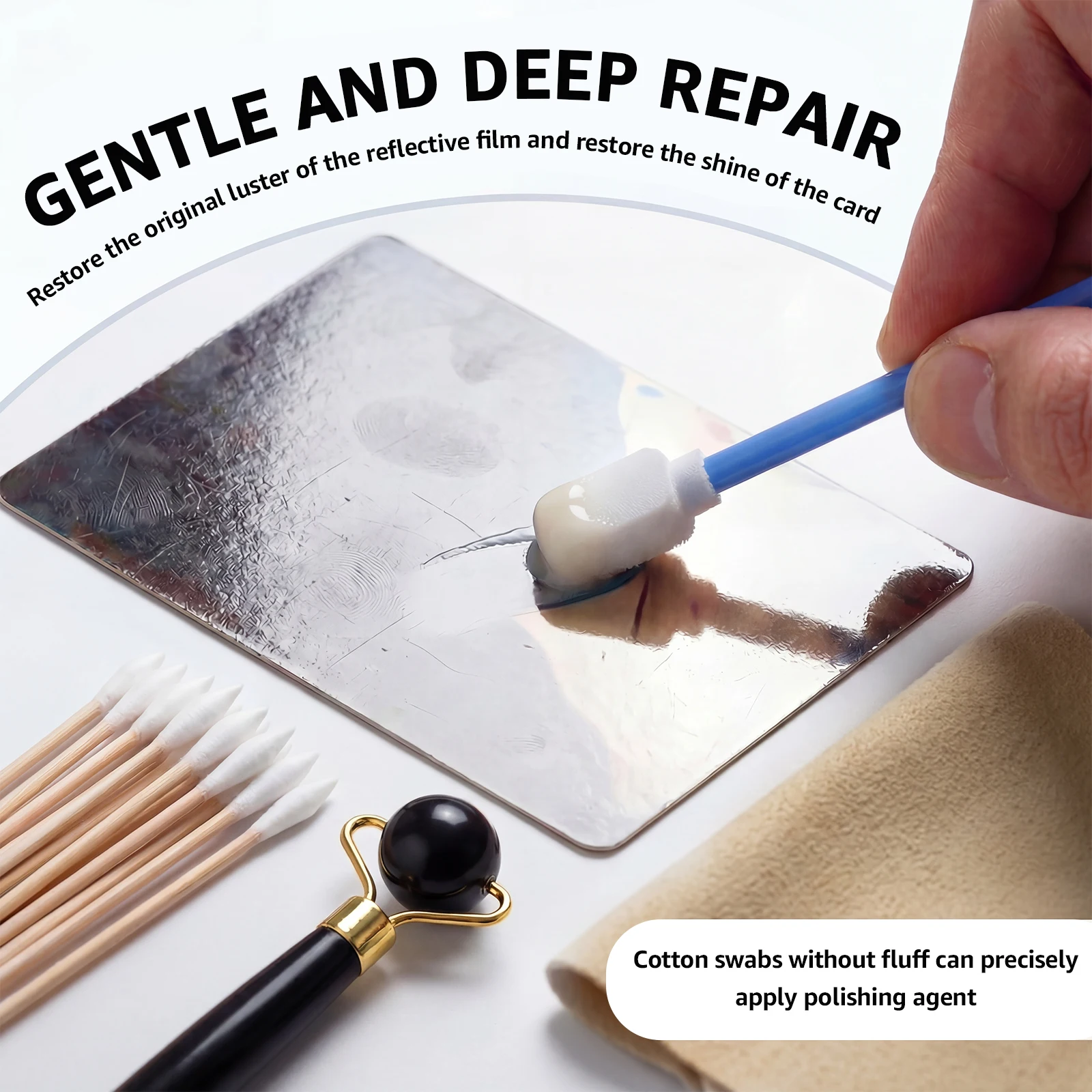Trading Card Restoration and Care Kit with EVA Foam Pressure Clamp