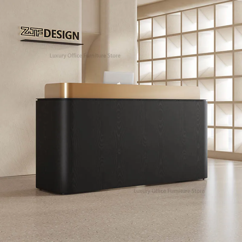 Italian Design Luxury Reception Desks Business Counters Checkout Shops Reception Desks Wooden Office Furniture Kassa LLRD