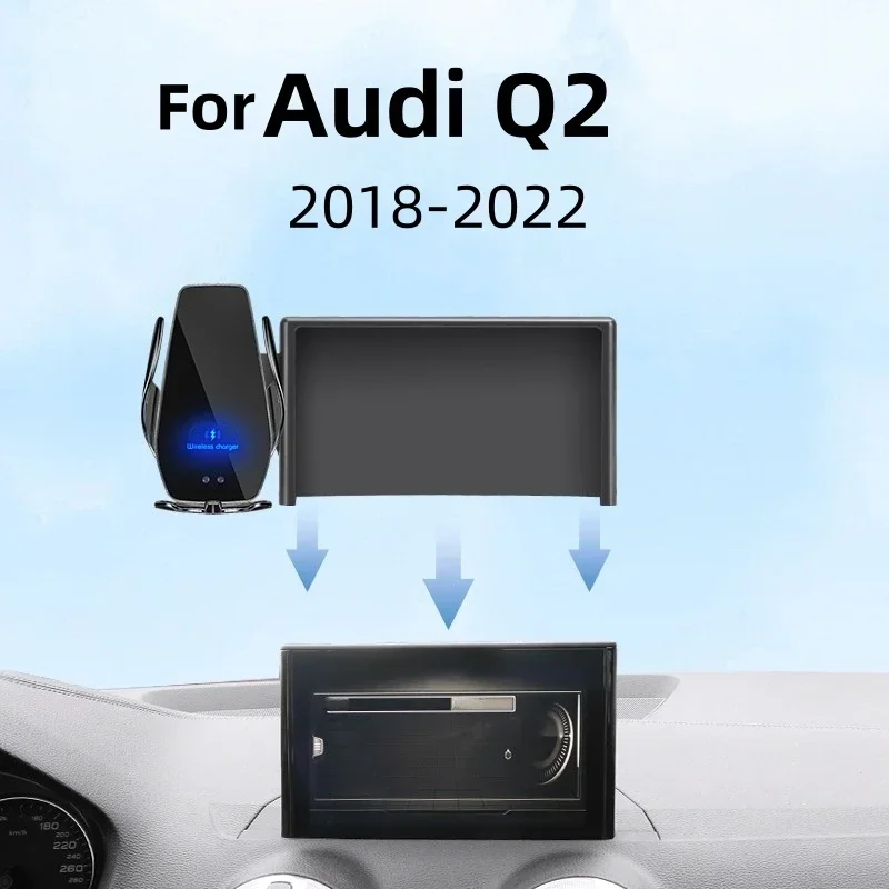 

2018-2022 For Audi Q2 Car Screen Phone Holder Wireless Charger Navigation Modification Interior 8.3 Inch Size