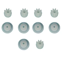 Electric Slot Car Racing Accessory Set: Gear, Tires, and Pinions (Black or white)