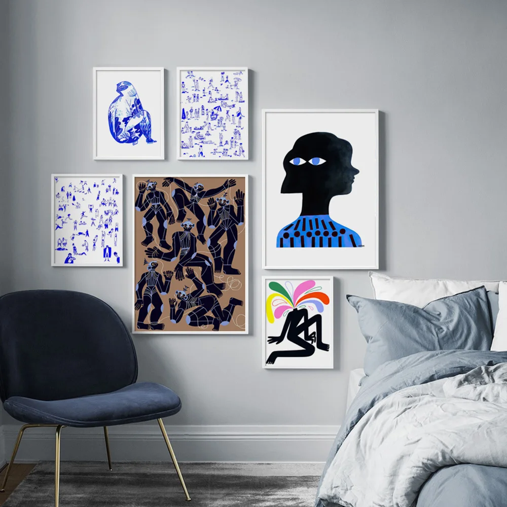 SurrealAbstractWomanEyeBeachVacationWallArtPrintCanvas