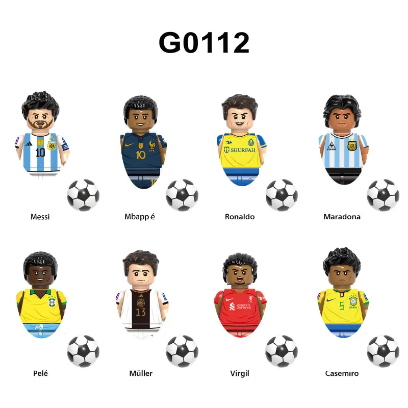 TV6502 TV6501 Football Star Building Block Accessories Brick building block toys Christmas Gift ABS Plastic Action Doll Children's Model Toy