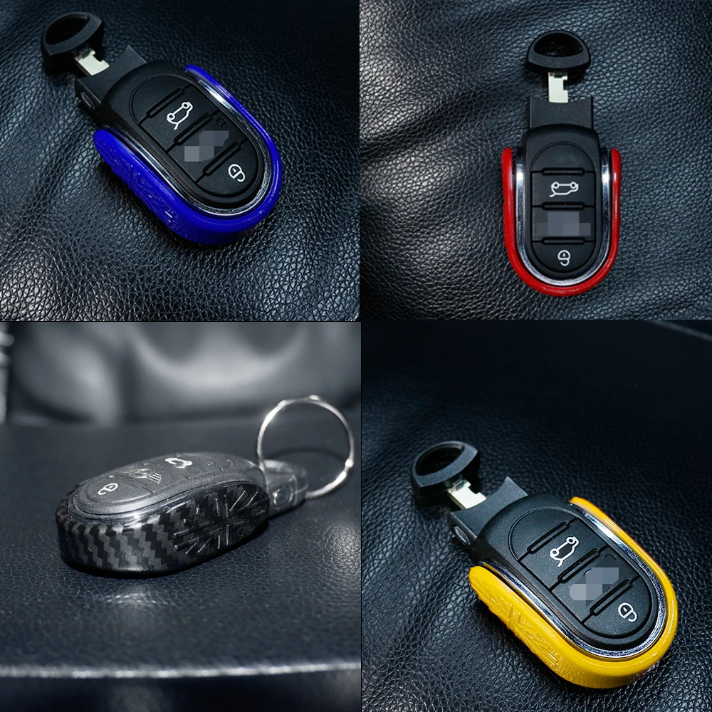 Carbon Fiber Key Fob Case Holder for MINI Cooper Accessories