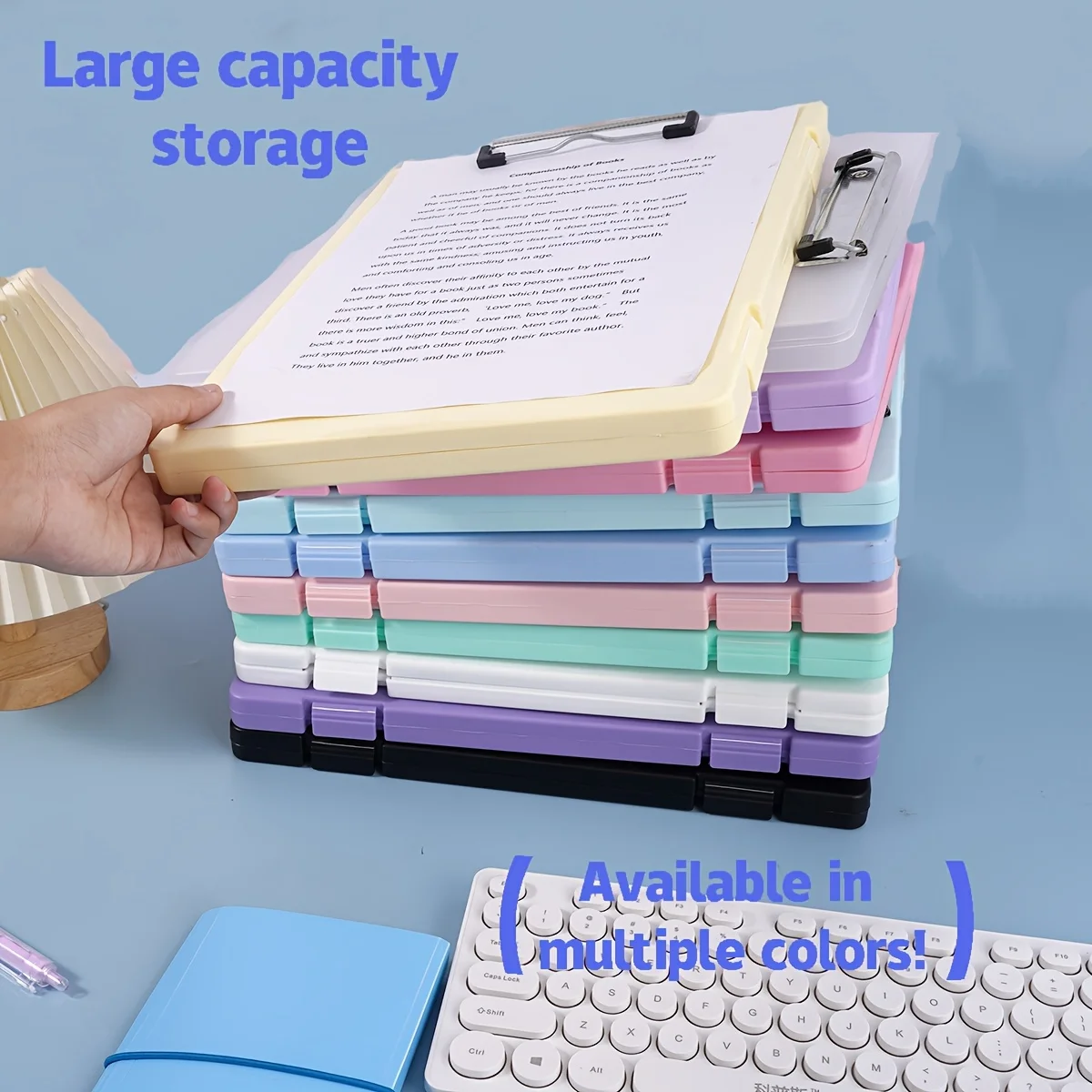1pcs A4 Large Capacity Data Book Horizontal Opening Paper Storage And Finishing Writing Pad Stationery