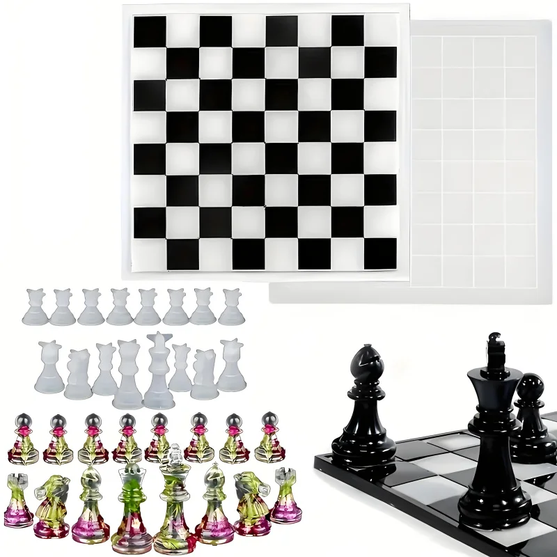 Chessboard Resin Silicone Mold Set 3