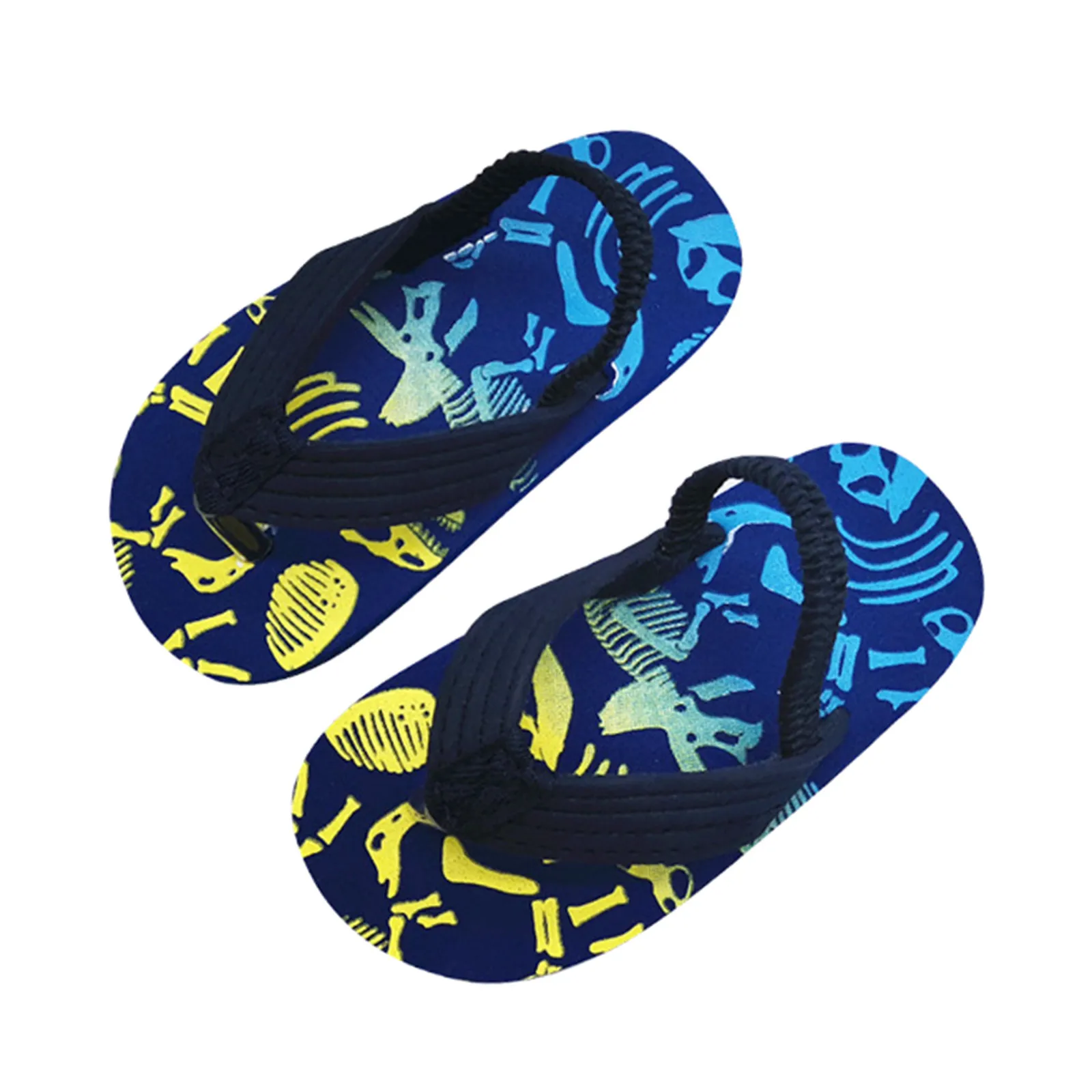 Summer Infant Toddler Flat Sole Beach Shoes Elastic Strap Eva Sandals Kids Girls Boys Flops Flip Shoes Outdoor Casual Sandals