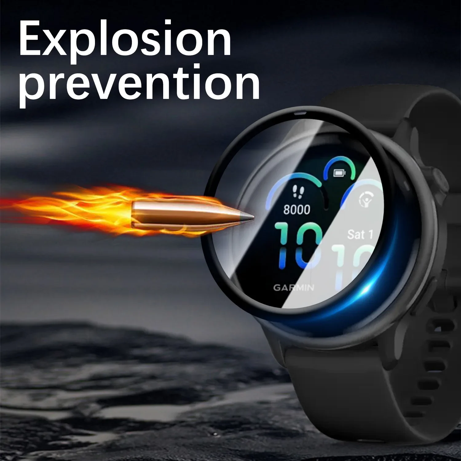 Garmin Vivoactive 6 시계 용 1-5Pcs 화면 보호기 Garmin Vivoactive 6 용 투명 소프트 안티 스크래치 3D 크루브드 보호 필름