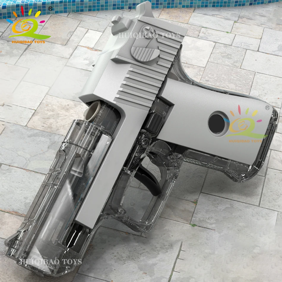 HUIQIBAO Desert Eagle Manual Water Gun Portable Summer Beach Outdoor Shooting Pistol Fight Fantasy Toys for Boys Game Adults Kid 6
