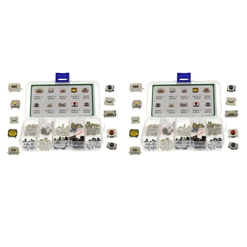

500Pcs Car Remote Control Key Switch Repair Small Switch Tactile Push Button Switches Component Package Micro-Switches