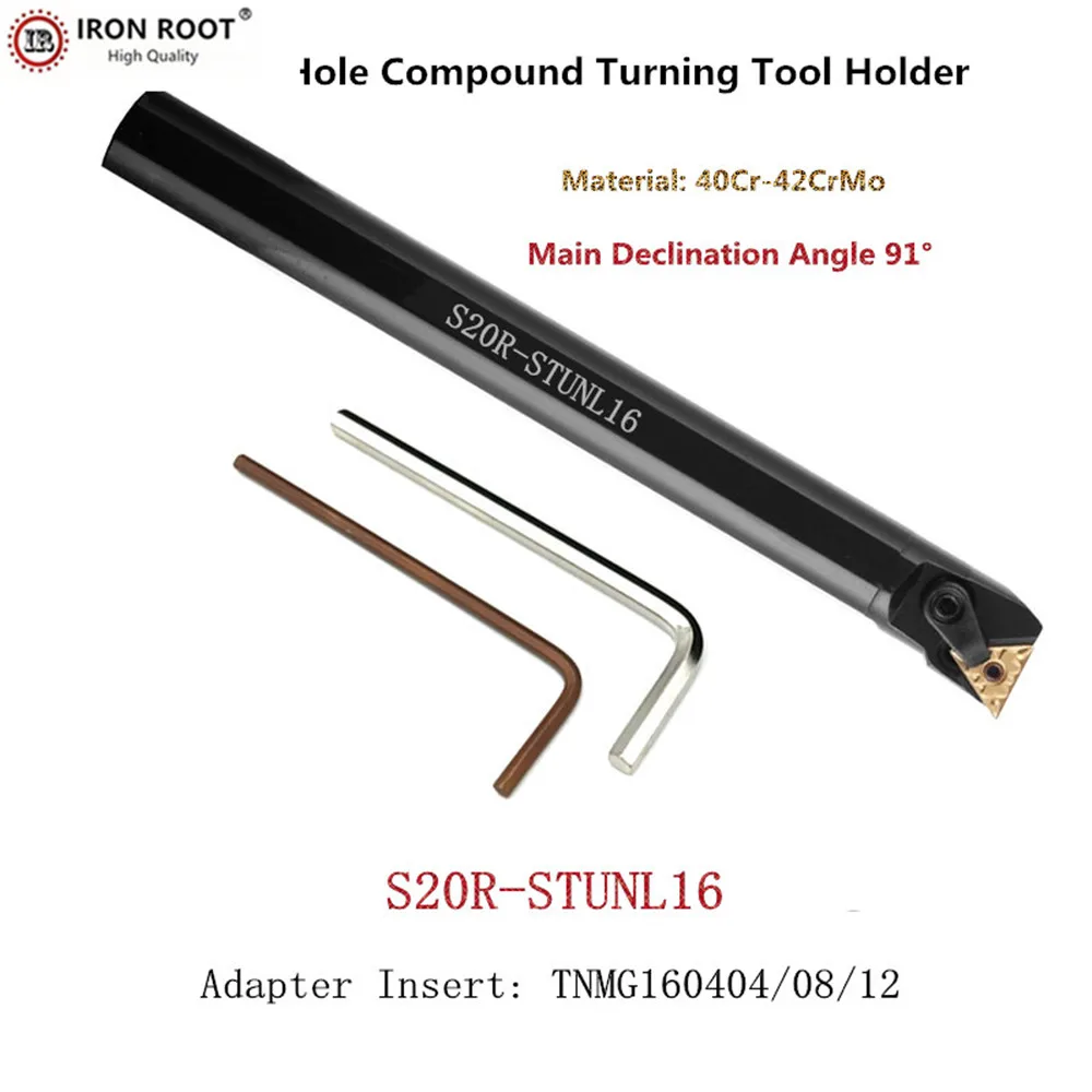 S16Q-MTUNR16,S20R-MTUNR16,S25S-MTUNR16,S32T/-MTUNR22/MTUNL16 CNC Lathe Internal Turning Tool Holder Boring Bar For TNMG16 Insert