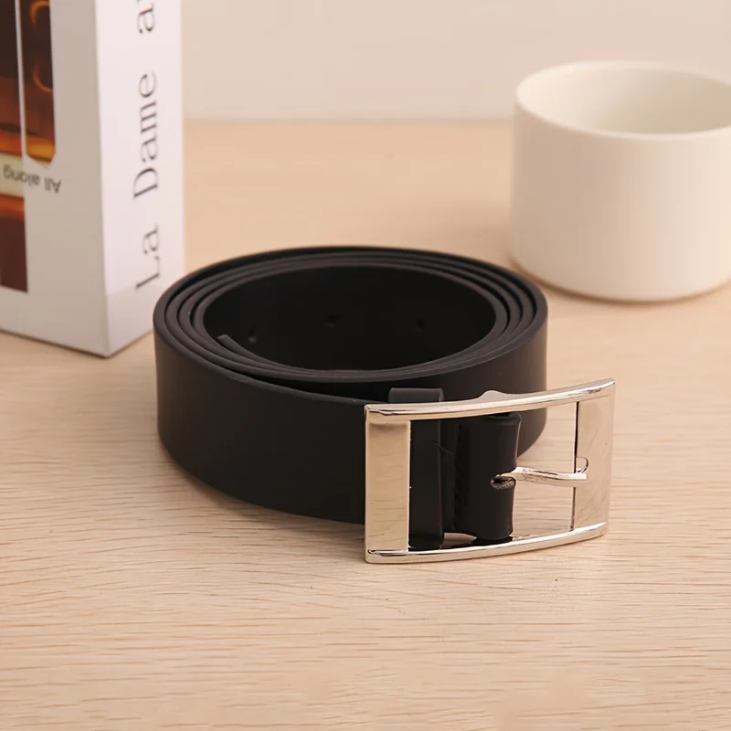 New Luxury Belt for Men PU Leather Belt Metal Pin Buckle High Quality Famous Brand Designer Waist Strap Belt for Jeans Plus Size