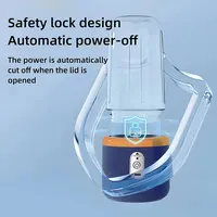 Mini mixeur personnel USB portable, blender de voyage à main, avec gobelets simples ou doubles pour bouteilles d'eau 5