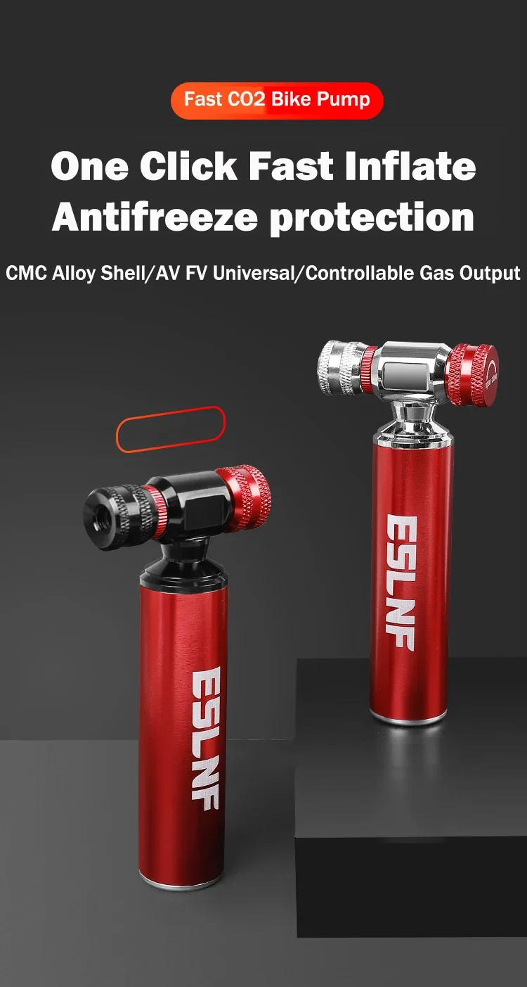 Schnelle CO2 Luftpumpe Tragbare Aluminium Legierung Straße Fahrrad Reifen Inflator Einstellbare MTB Reifen Pumpe Fahrrad Zubehör – Detail 11