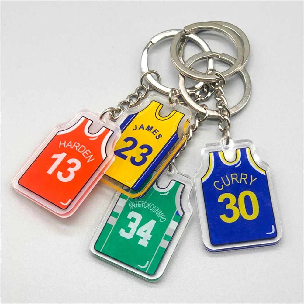 BasketballStarJerseysKeychainAcrylicHdDoubleSidedPrintingBag