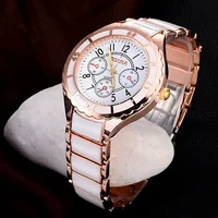 Rose Gold White Watch Women Watch Classic Steel Ceramic Ladies Wristwatch Clock Reloj Mujer Montre Female Relogio Feminino Saati 2