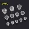 100pcs Tattoo Large Medium Small Ink Pigment Cup Ring transparent  Microblading Cap Lip Eyebrow PMU Bleaching Supplies Cream 2