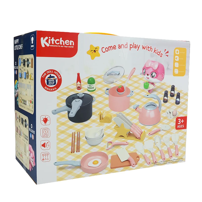DIY Pretend Play Simulation Pretend Play House Cut Vegetable Cooking Game Set Child Enlightenment Fun Toy Children Gifts 6