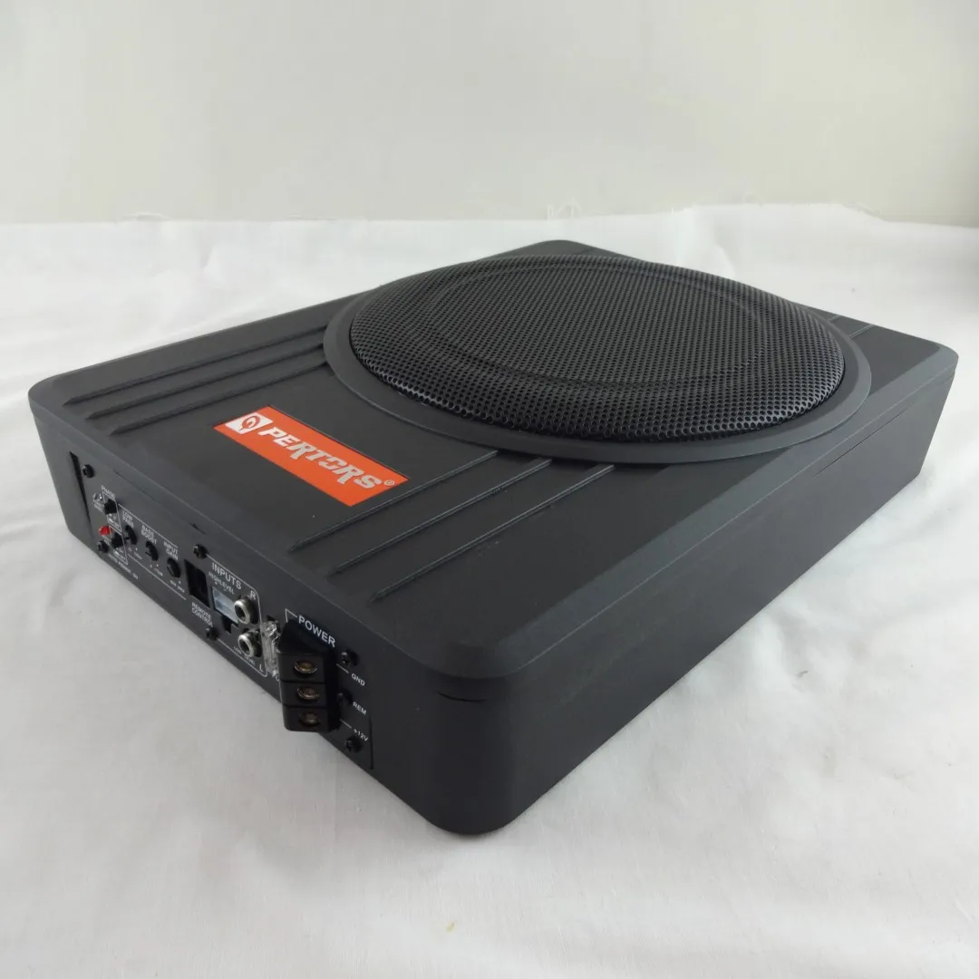 Vehicle Car 12V Ultra-thin Volume 8-inch Thin Seat Gun Small Car Small Steel Gun High-power Active Subwoofer.