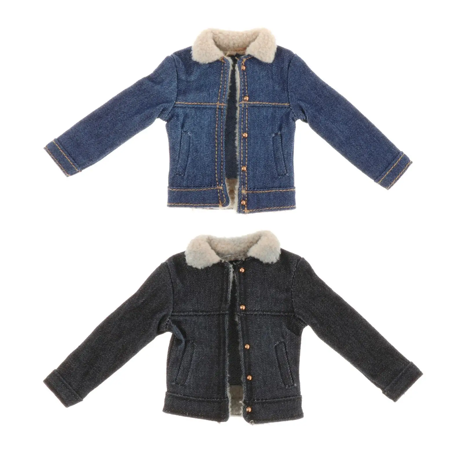 

1/12 Male Figure Clothes Long Sleeve Jacket Miniature Dolls Clothes for 6 inch Doll Figures Action Figures Soldier Accessory