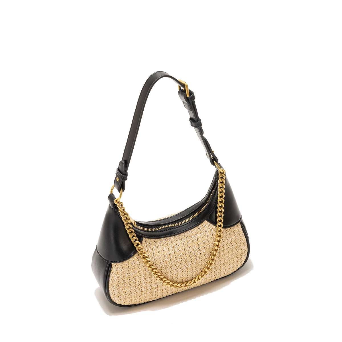 

Fashionable New Underarm Bag Woven Colored Single Shoulder Crossbody Bag Versatile Handbag Advanced Chain Saddle Bag
