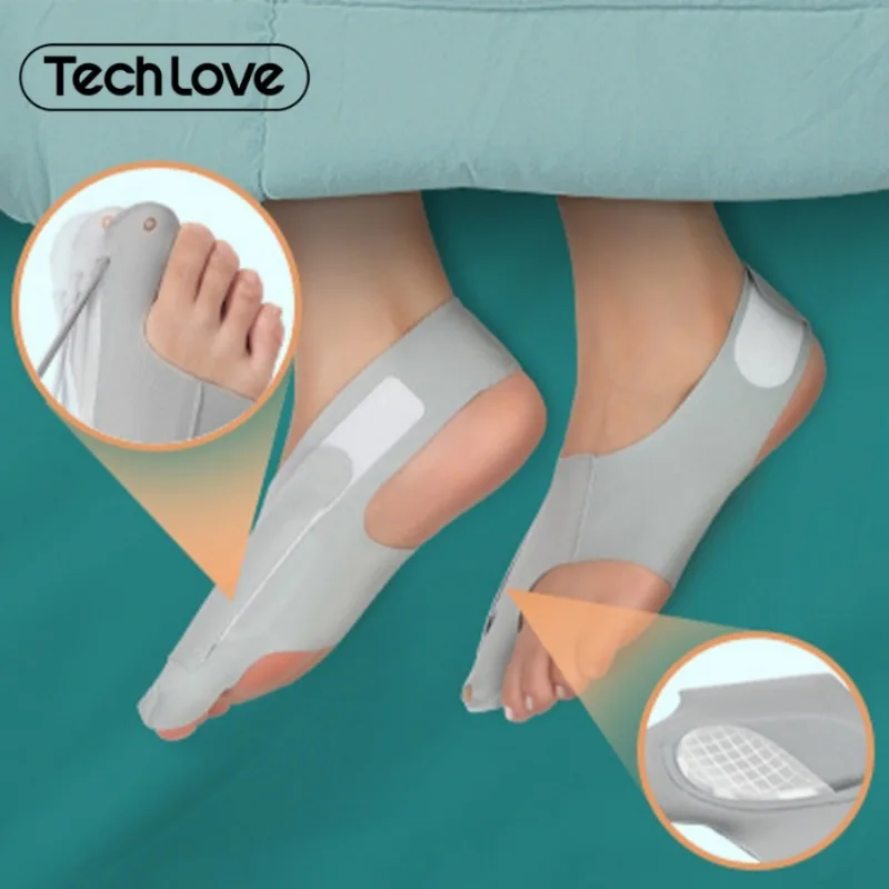 Tech Love Hallux Valgus Corrector Toe Straightener Adjustable Orthopedic Socks Relief Bunion Pain Feet Protector Foot Care Tools