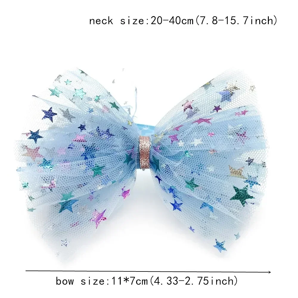 

Mesh Ties Pet Bow Cat 50/100pcs Star Small Adjustable Neckties Style Bowtie Supplies Accessories Necktie Dog