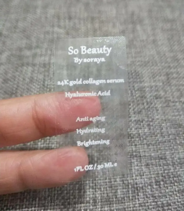 Personalized Transparent Labels with White Text – Custom Wedding Gift Box Stickers, Per... - SKU TLW01910 - UGI Packaging