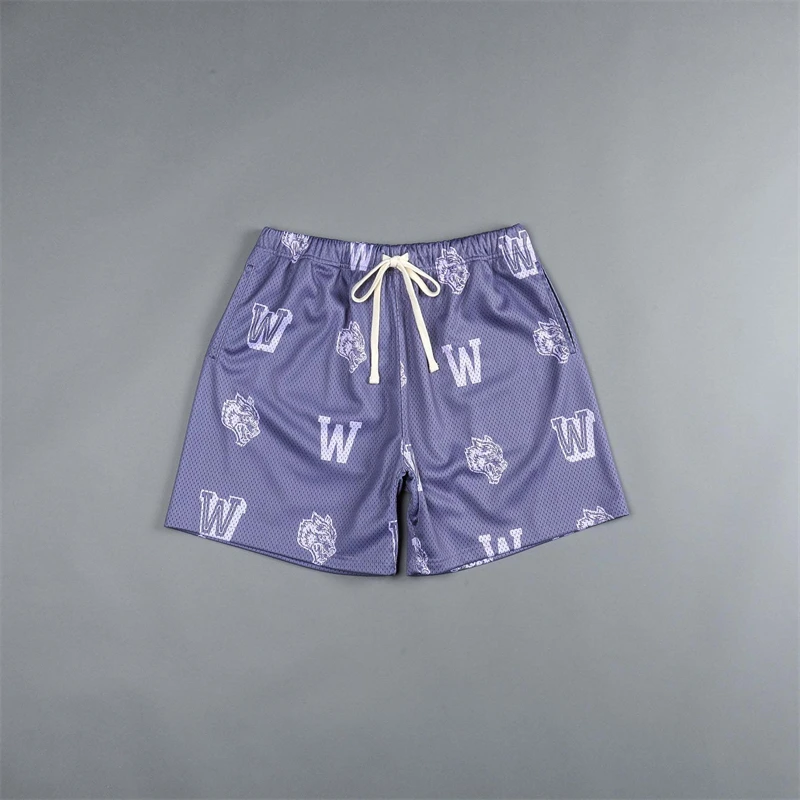 Hawaiian Beach Casual Men's Shorts Mesh Quick Dried Quarters Jogger Exercise Fitness Fashion Sports Pants