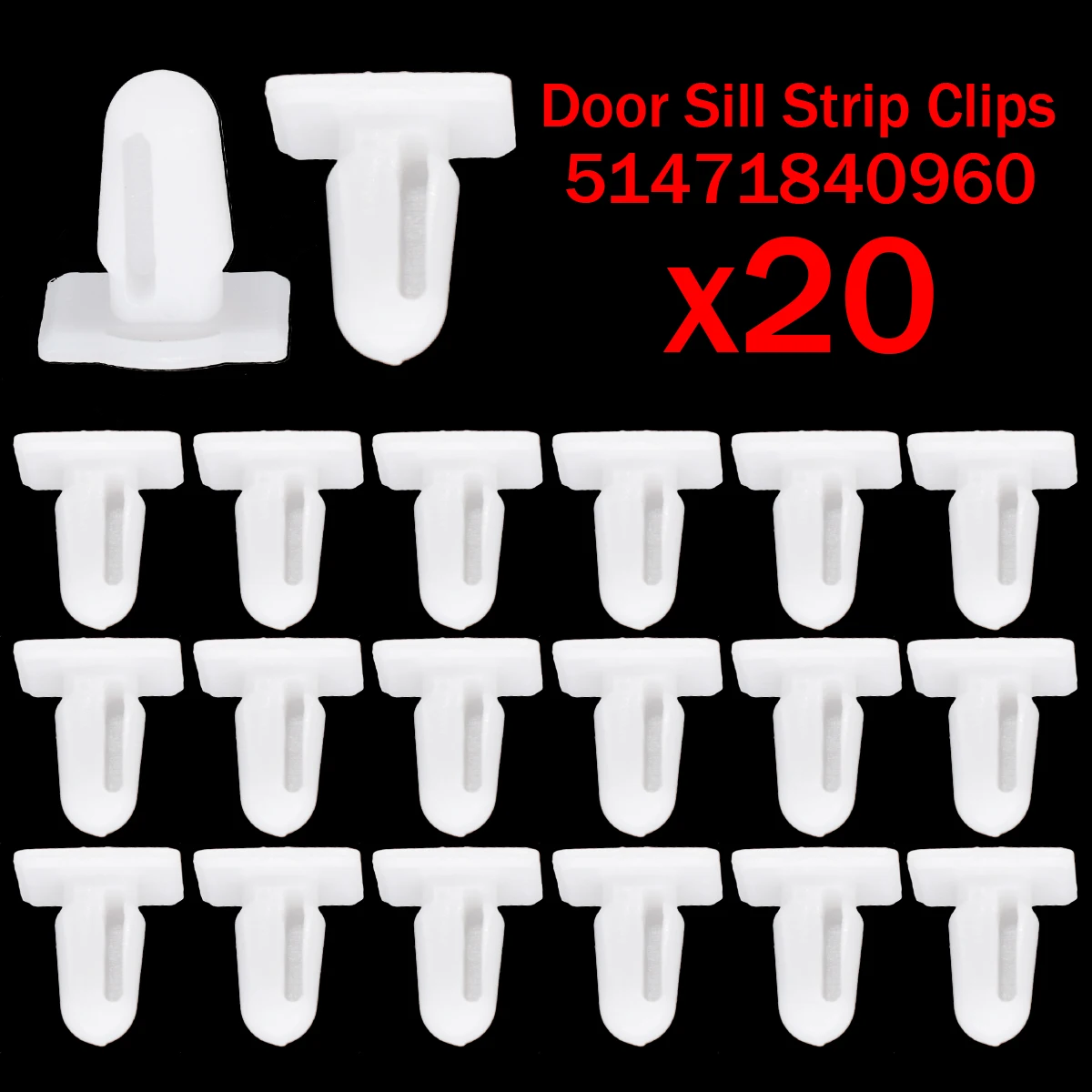 Clip Portiera Auto BMW - 50 Pezzi Ricambio Nylon Per E30 E36 E39 E46 Modelli