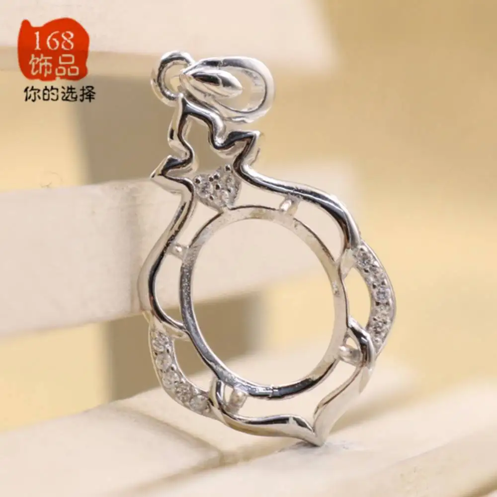 

For 10*12mm stone 100% 925 Sterling Silver empty pendant Blank Base pendant DIY Setting Jewelry Findings Making Accessories