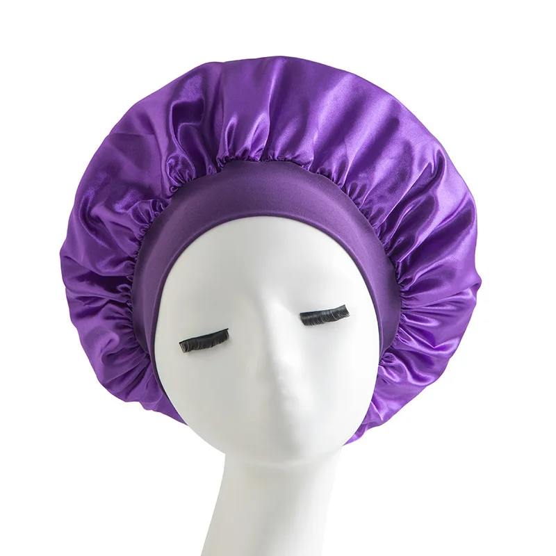 Shower Cap Hairdressing Hair Care Hat High Elasticity Monthly Shower Cap Female Nursing Satin Sleeping Cap 4