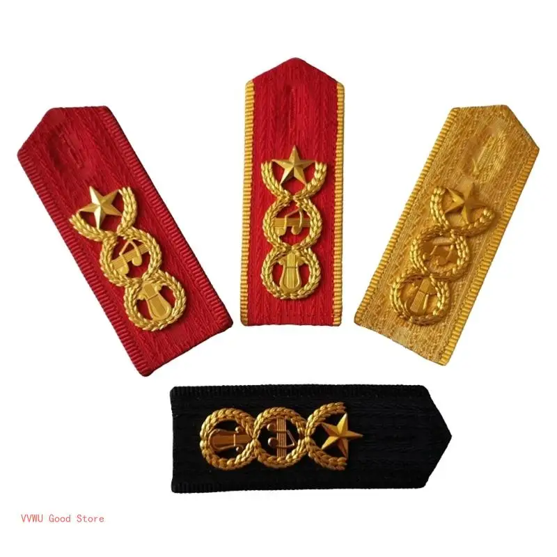 Uniform Epaulets Shouler Boards Professional Uniform Shoulder Bars Stage silver epaulets