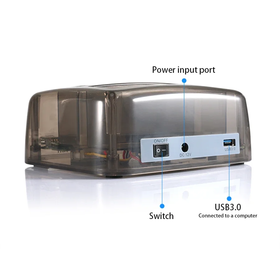 2.5 Inch 3.5 Sata/Ide Hdd Case 2-Dock Dual Bay Hard Drive Docking Station 3.0 E-Sata Card Reader Hub Usb Enclosure Hdd Enclosure