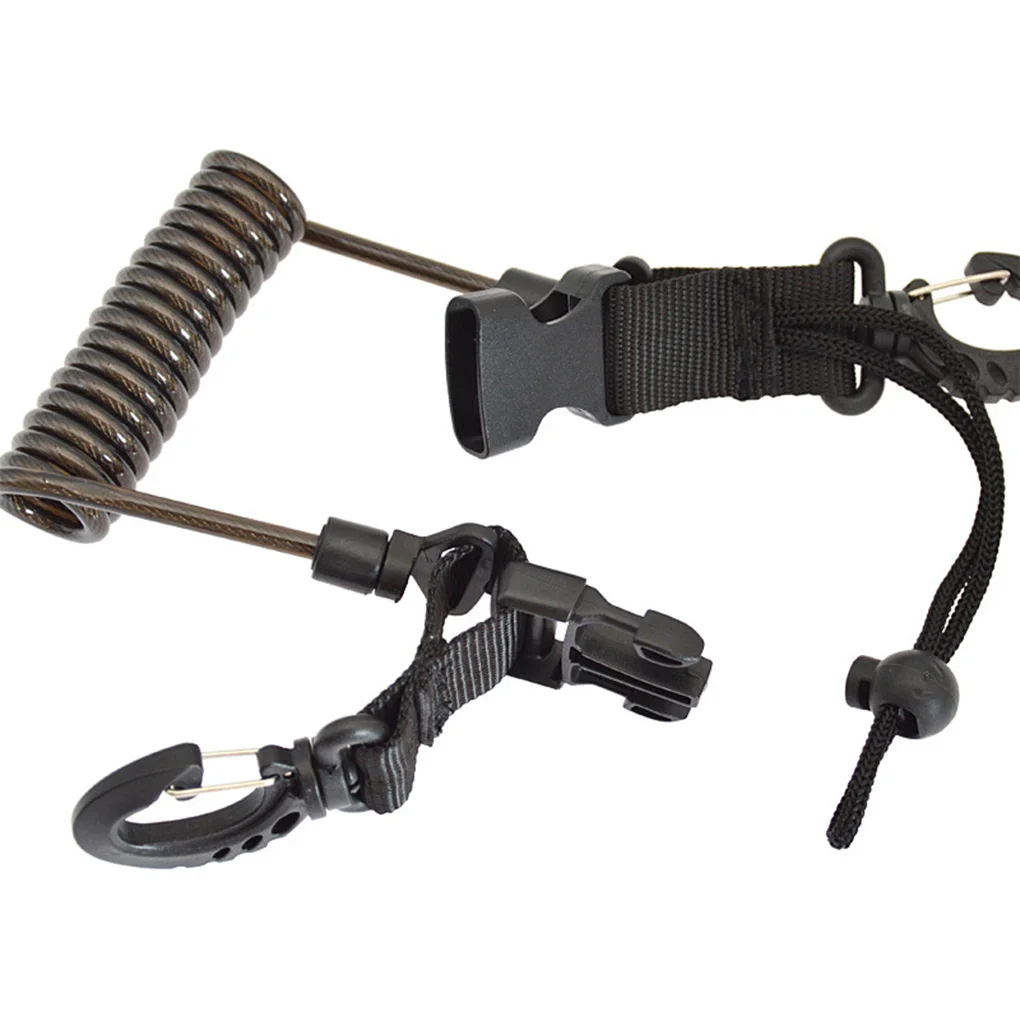 1/2/3 Diving Anti-lost Spiral Lanyard Cable Spring Safety Emergency Tool with Quick-release Buckle Grip Holder Leash 5