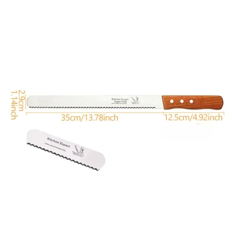 Baking Tool Baking Accessories Bread Cutter 10 Inch Serrated Bread Knife Cake Cutting Knife Long Baguette Cutter Stainless Steel Loaf/Bread Slicer/Slicing