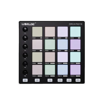 Worlde Orca Pad16 Mini Usb Midi Controller Keyboard DJ Music Audio Studio Electronic Drums Pad for Wholesale Musical Instruments