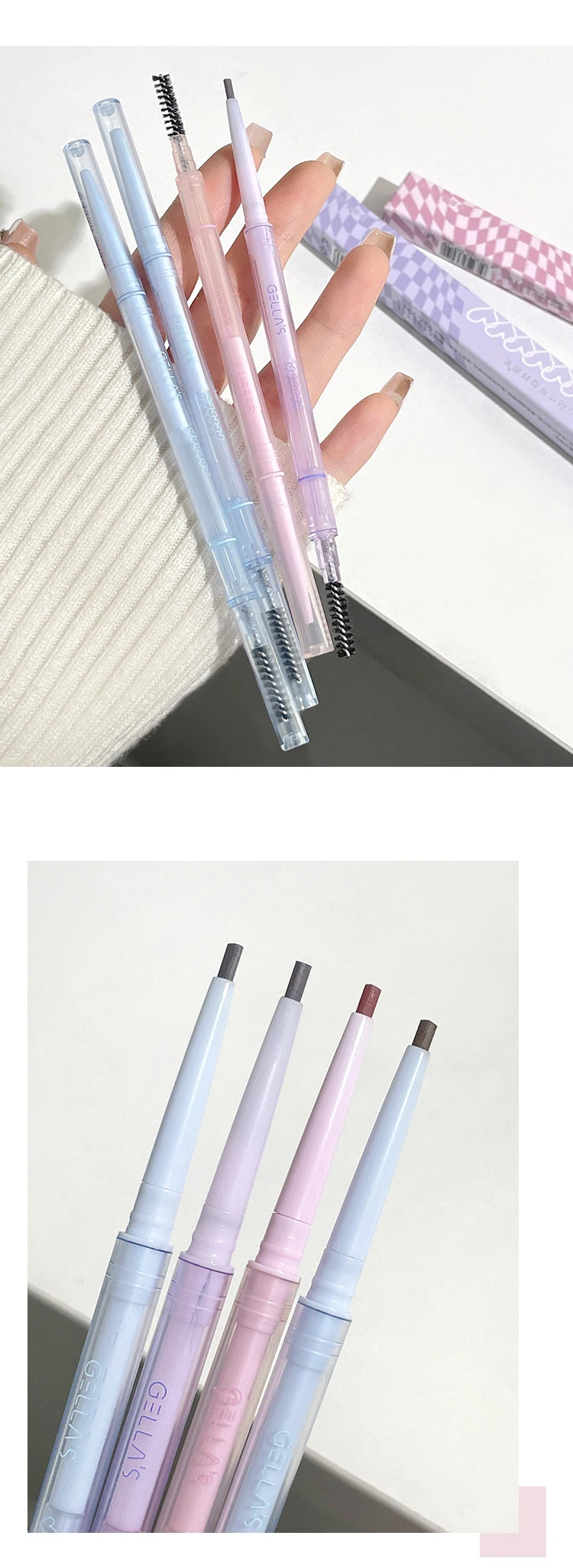 Ultra Fine Double-ended Eyebrow Pencil Waterproof Long Lasting_voghion.com